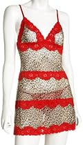 Rampage Women's Animal Print Babydoll Set