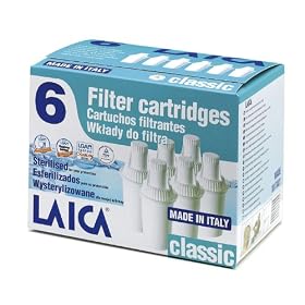 LAICA 6 PACK UNIVERSAL CLASSIC CARTRIDGE - FITS MOST JUGS THAT USE THE CLASSIC CARTRIDGE: BRITA, (NOT BRITA MAXTRA), KENWOOD, BOOTS