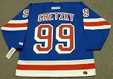 WAYNE GRETZKY New York Rangers 1999 CCM Throwback Away Hockey Jersey