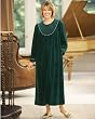 Embroidered Yoke Velour Lounger