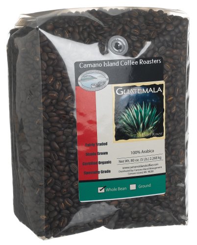 Camano Island Coffee Roasters Guatemala Light Roast, Whole Bean, 5 Pound Bag by Camano Island Coffee Roasters