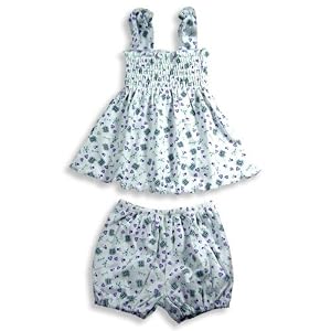 SnoPea - Newborn And Infant Girls Sleeveless Dress Set, White, Purple