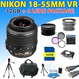 Nikon 18-55mm Vr Af-s Dx Nikkor Lens + Deluxe Accessory Kit for Nikon D40,  ....
