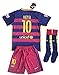 Barcelona Messi #10 Soccer Jersey Set & Socks Kids/Youths 11-13 Years Old