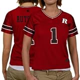 NCAA Rutgers Scarlet Knights #1 Women's Stadium Football Jersey-Scarlet (Medium)