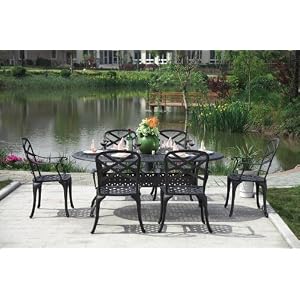 CBM Outdoor Cast Aluminum Patio Furniture 7 Pc Dining Set C CBM1290