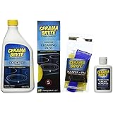 Cerama Bryte Best Value Kit: Ceramic Cooktop Cleaner 28oz, Scraper, 10 Pads, Burnt-on Grease Remover 2oz