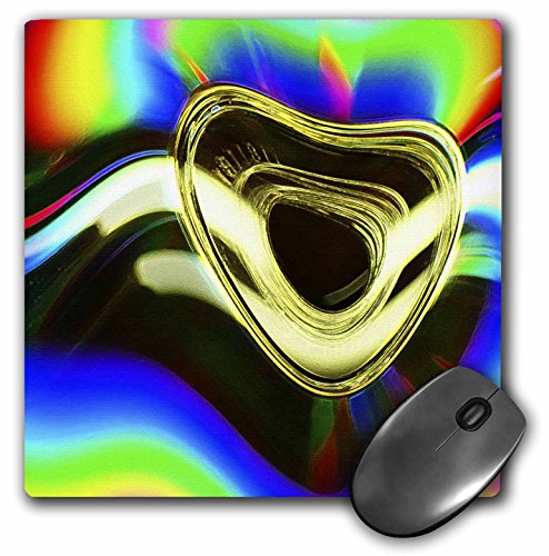 Florene Modern Abstract - Gold and Bright Colors - MousePad (mp_35167_1)