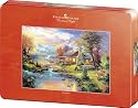 Schmidt Spiele 59820 - Puzzle, Thomas Kinkade, Im Naturpardies, 1000 Teile, Metalldose