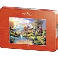Schmidt Spiele 59820 - Puzzle, Thomas Kinkade, Im Naturpardies, 1000 Teile, Metalldose
