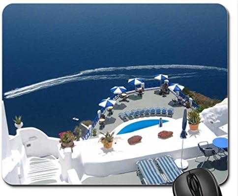 blue and white Mouse Pad, Mousepad (Houses Mouse Pad)