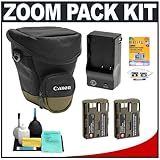 Canon Zoom Pack 1000 Holster Case + (2) BP-511a Batteries + Accessory Kit f ....