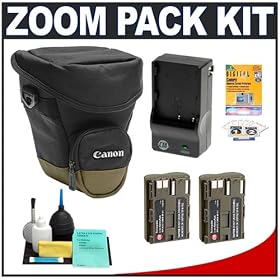 Click here to buy Canon Zoom Pack 1000 Holster Case + Two (2) BP-511a Batteries + Cameta Bonus Accessory Kit... by Canon.