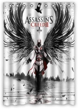 Unique Style Cute Assassin's creed desmond Window Curtains/drape/panels/treatment Polyester Fabric Office/Home/Bedroom Decor 52"x 72"