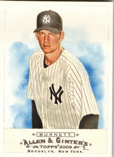 2009 Topps Allen and Ginter Mini #312 A.J. Burnett SP - New York Yankees (Short Print)(Baseball Cards)