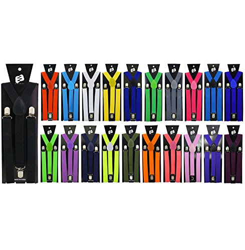 JTC Belt Great Quality Unisex Suspenders - Many Colors & Styles Available