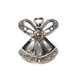 Angel Tac Birthstone Pin for April, Diamond, with Inspirational Sentiment