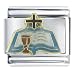 Jewelry : Bible And Chalice Religious Italian Charms Bracelet Link