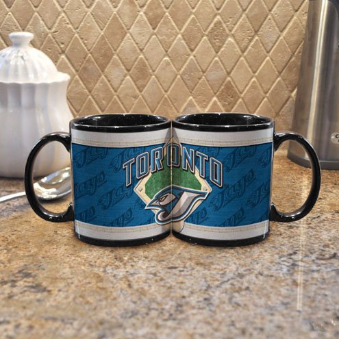 MLB Toronto Blue Jays 11-Ounce Black Felt Mug (2 Pack)