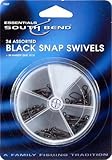 South Bend Fishing Lures Black Snap Swivels Assorted (24 Pack)