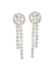 14k Gold Earring with 1.50cttw of Diamonds (1 1/2 inch in length)