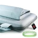 Acer Aspire One AOD150-1165 10.1-Inch Sapphire Blue Netbook Hardshell SLEEVE CASE Cover Pouch Carrying Bag --- SILVER CASE + Vangoddy tm, Live*Laugh*Love wrist band!!!