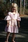 Bercot - Girls Clothing - May 100% Pink and Brown Flower Cotton Dress - for Girl's that LOVE to twirl