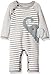 Mud Pie Baby ' Elephant Striped Sweater One Piece Playwear, Gray, 3-6 Months
