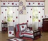 Red and White Polka Dot Ladybug Toddler Bedding 5 pc Set