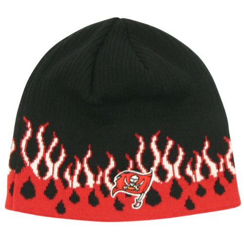 Tampa Bay Buccaneers Flame Winter Knit Beanie Hat - Black