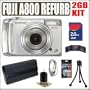 FujiFilm Fuji Finepix A800 Refurbished 8MP Digital Camera + 2GB Accessory Outfit - Fuji AFUJFPA800RBK1