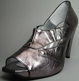 Produkt-Bild: FRANCO RUSSO Peep Toe Pumps Leder silber