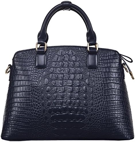 Hotwt Ladies' Leather Crocodile Tote Top Handle Shoulder Bag Cross Body Handbag Shell Satchel Purse(Violet)