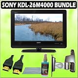 Sony Bravia M-Series KDL-26M4000 26-Inch 720p LCD HDTV  Deluxe Accessory Kit with Flat Panel LCD/ Plasma Screen Cleaning Kit, Flat Panel TV Wall Mount, and HDMI-HDMI Gold Tipped Cable