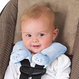 Kiddopotamus & Co Cushystraps Super Soft Strap Covers With Kitty Cat Heads Blue Color