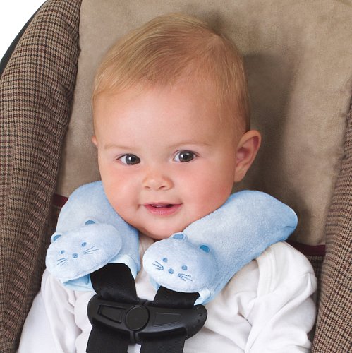 Kiddopotamus Cushystraps Super Soft Strap Covers - Blue Kitties