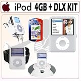 Apple 4 GB iPod nano AAC/MP3 Player - Silver (3rd Generation) + Deluxe Accessory Kit