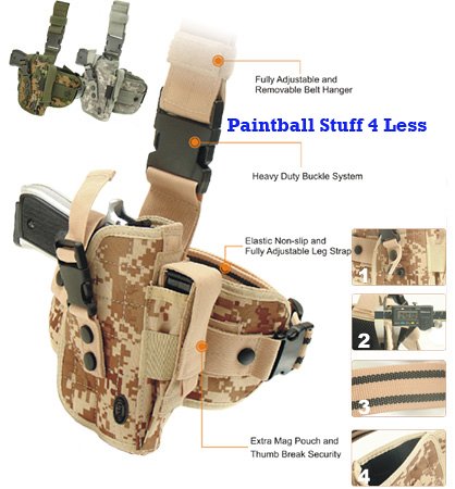 UTG Special Ops Universal Tactical Leg Holster Woodland Digital Camo 178E