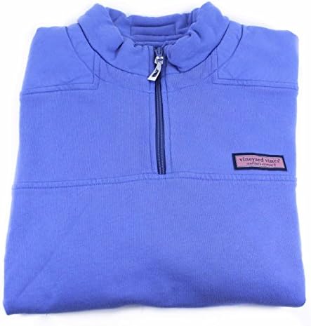 Vineyard Vines Mens Shep Shirt Flats Boat Bimini Blue Zip Pullover