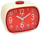 UPC 731742000446 product image for Infinity Instruments That 70's Clock - Cream/Red Alarm Clock | upcitemdb.com