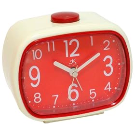 Infinity Instruments That 70's Clock - Cream/Red Alarm Clock
