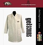 Arkansas Razorbacks Long Lab Coat from Gelscrubs ( with Running Hog Logo ) - B000BJICAU