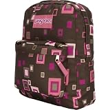 JANSPORT SuperBreak Square Backback - Chocolate/Pink