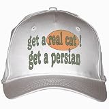 get a real cat! Get a persian White Hat / Baseball Cap