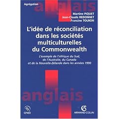 L'id�e de reconciliation dans les societes multiculturelles du commonwealth