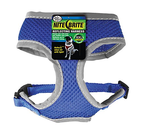 Four paws XXL Blue Nite Brite Safety Comfort Dog Harness