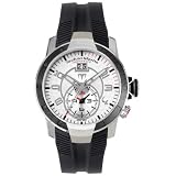 TechnoMarine Mens UFDT05 UF6 Dual-Time Black Bezel White Dial Watch by TechnoMarine