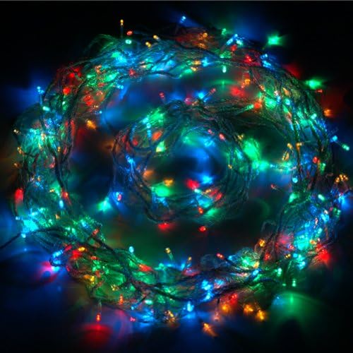 Eznsmart 20m 200 LED Green Wire Fairy Light String Holiday Lights for Christmas Party-Multi-color