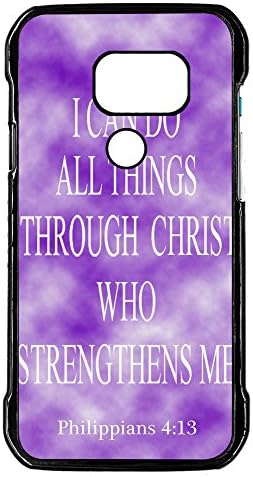 Galaxy S7 Active Case,Tigua Philippians 413 Religious Bible Verse Premium Slim Fit Flexible Hard PC Case for Samsung Galaxy S7 Active (2016),Not for S7,S7 Edge-Black