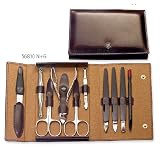 3 Swords - 10 Piece Manicure & Pedicure Case, made of high quality artificial Leather, Grade: Made in Solingen